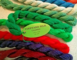 Vineyard Silk Classic 100% Silk Thread Yarn 30 yards sold by skein Wiltex Thread - Picture 1 of 27