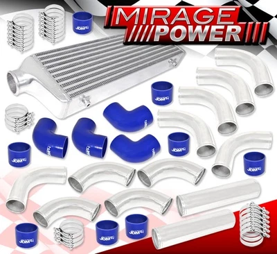 2.5"Diy Mandrel Bent Piping Pipe Kit + Fmic Front Mount Aluminum Intercooler Set — 第 1/4 张图片