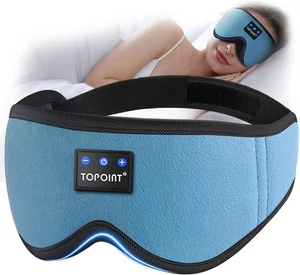 TOPOINT Bluetooth Schlafmaske mit 1 Stück (1er Pack), Indigoblau - Bild 1 von 11