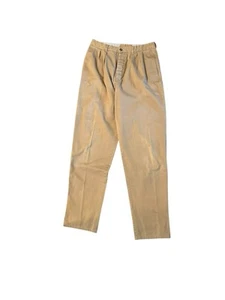 Vintage J Crew 90s Hose Herren 30x33 Beige Ruderer Plissee Classic Fit Baumwolle - Bild 1 von 13