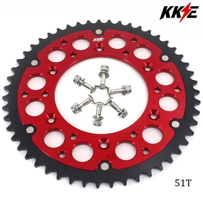 KKE 51T Hybrid Rear Sprocket for Honda CR125R CRF250X CRF450R CRF250R 2002-2025 - Image 1 of 4