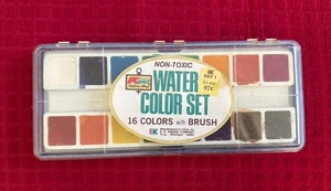Juego de Pintura Vintage K-Mart Agua 16 Colores en Estuche Limpio 99.9% Completo - Imagen 1 de 1