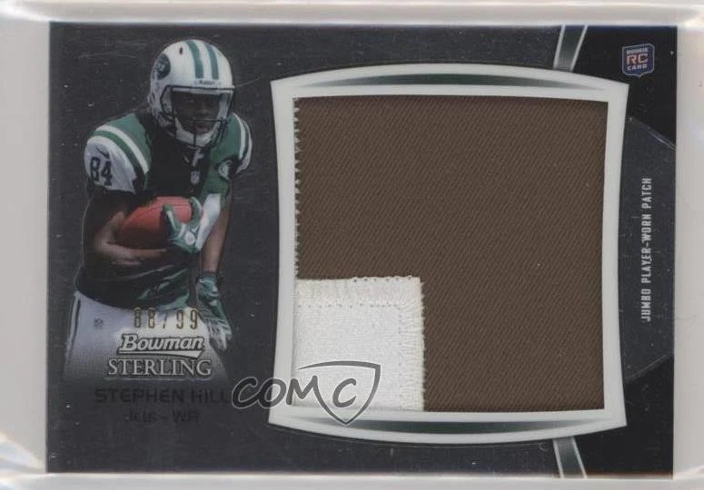 2012 Bowman Sterling Rookie Box Topper /99 Stephen Hill #BSJRP-SH Jumbo Patch RC - Image 1 of 2