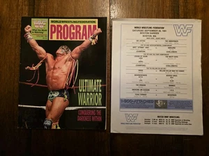 WWF  Program #194 with Match Card Ultimate Warrior Boston Garden September 1991 - Picture 1 of 11