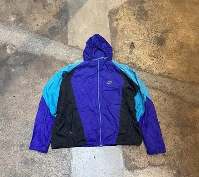 Vintage 80’s 90’s  Nike Multicolor Panel Windbreaker Jacket Mens  SZ XL - Image 1 of 4