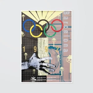 Plakat der Olympischen Spiele 1992 in Barcelona – Alfonso Sostres – der 1990er - Bild 1 von 3