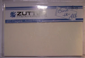 New! Zutter 7.5"x5" Book Pages Cream Acid Free 20pgs Make Journal and Scrapbooks - Picture 1 of 1