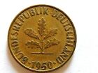 1950-G German Ten (10) Pfennig Coin