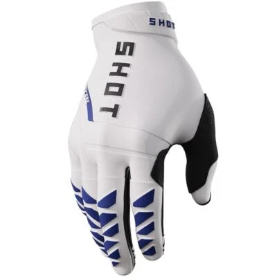 GUANTES MOTO SHOT CORE BLANCO AZUL MOTOCROSS OFFROAD PROTECCIÓN ENDURO - Imagen 1 de 4