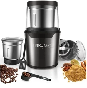 LINKChef Macinacaffè, Macinacaffè in Grani, Macinaspezie con Acciaio Inox - Foto 1 di 4