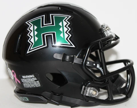 2022 Hawaii Rainbow Warriors Custom Riddell Mini Helmet vs Wyoming Cover
