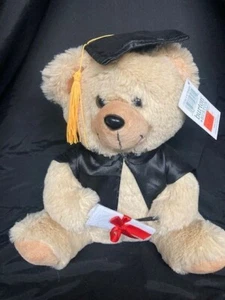 Graduation Bear With Cap & Gown Diploma Burton + Burton 10 Inch New w/ Tag 5572A - Picture 1 of 5