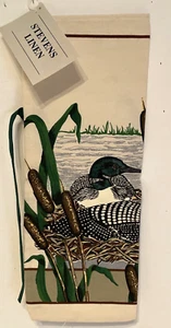 New Wine Bottle Loons Bag Nature Housewarming Gift STEVENS Linens Made in USA - Picture 1 of 6