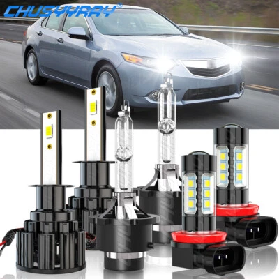 For Acura TSX 2004 2005 2006 2007 2008 LED HID Headlights Hi/Low + Fog Light Kit - Image 1 of 4