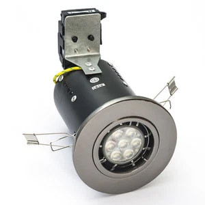 FIRE RATED 7 WATT LED DOWNLIGHT 240V MAINS GU10 FIXED DIE CAST 7W / 7W DIMMABLE - Picture 1 of 5