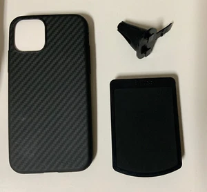 ✅ Evutec iPhone 11 PRO Karbon Magnetic Case Cover W/Car Vent Mount Black - Picture 1 of 2