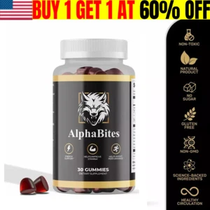 AlphaBites 7-in-1 Nitric Oxide Booster - Beet Root & L-Arginine Gummy 30 GUMMIES - Picture 1 of 13