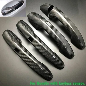 LHD Real Dry Carbon Fiber Keyless Door Handle Cover Fits 20-25 C118 CLA45 CLA35 - Bild 1 von 4