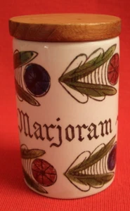 RORSTRAND SCHWEDEN MARIANNE WESTMAN ~ DALOM ~ MAJORAN KRÄUTER / GEWÜRZGLAS HOLZDECKEL - Bild 1 von 5