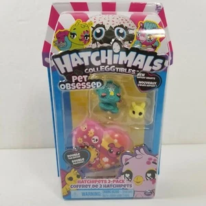 HATCHIMALS COLLEGGTIBLES -Pet Obsessed Hatchipets 2-Pack HatchyHearts T-Pink Eye - Picture 1 of 3