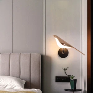 Modern Bird Wall Light Wall Lighting LED Light Bedroom Restaurant DE - Picture 1 of 12
