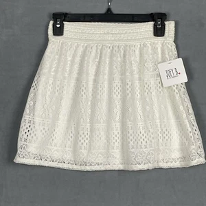 New With Tags Joey B Skirt Girls/ Kids Sz Large Ivory Lace Overlay Elastic Waist - Picture 1 of 5