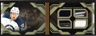 KYLE CONNOR 2016-17 UD Black Premium ROOKIE AUTO QUAD PATCH Gear Booklet #3/5 RC - Image 1 of 2