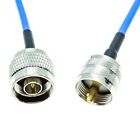 N wtyczka na wtyczkę UHF PL259 RG405 0,086" partia półelastyczny kabel koncentryczny niebieski