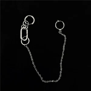 Lip Chain Nose Chain One-piece Earrings Lip Ring Fake Piercing Body Jewelry - Picture 1 of 7