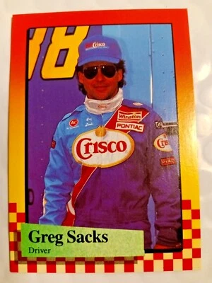 *  #88 GREG SACKS 1989 MAXX RACE CARD - Image 1 of 4