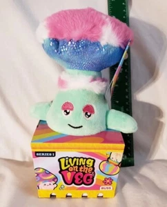 New Living on the Veg Mushroom Obie Plush Easter Russ Pink & Green Fun Guy #9 - Picture 1 of 17