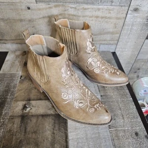 Sugar Blair Women’s Shoes SZ 6.5 Ankle Booties Block Heel Slip On Leather Boots - Picture 1 of 12