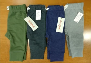 4 PACK: Cat & Jack Boys Pull On Pants 3-6 mo. Green/Grey/Blue (4906/6051) - R4P4 - Picture 1 of 8