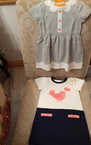 Gymboree GRAY/ WHITE or BLUE /WHITE Sweater Dress 18- 24 months NWT CHOICE - Picture 1 of 12