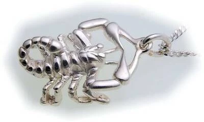 Ciondolo Segno Zodiacale Scorpione Grande Argento 925 Argento Sterling Unisex - Immagine 1 di 2