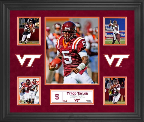 Tyrod Taylor Virginia Tech Hokies Framed 20x24 5-Photo Collage Cover