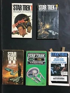 STAR TREK LOT OF 5 PAPER BACKS INC: FOTONOVEL # 9. BOOKS #1, 7, 11 & LOG 10 - Bild 1 von 3