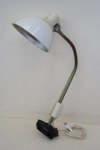 alte VEB Schwanenhals Werkstattlampe Art Deco Bauhaus Schreibtisch Leuchte - Bild 1 von 8
