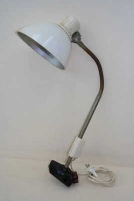 alte VEB Schwanenhals Werkstattlampe Art Deco Bauhaus Schreibtisch Leuchte - Bild 1 von 4