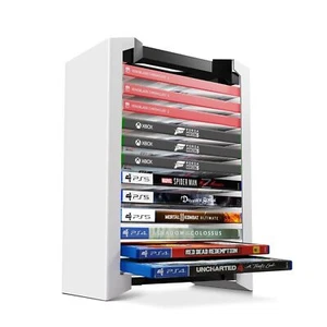 Torre de Almacenamiento de Videojuegos 12 Disco CD Blu Ray Estuche Universal Soporte DVD Estante - Imagen 1 de 8