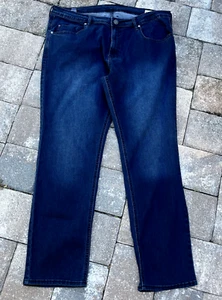 Buffalo David Bitton Mens Jeans 40x32 AXEL Dark Blue Denim Slim Comfort Stretch - Picture 1 of 8