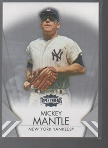 MICKEY MANTLE 2015 TOPPS TRIPLE THREADS CARD #7