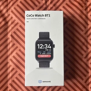 Semcorel CoCo BT1 Black Heart Rate Monitor Bluetooth Smartwatch - Picture 1 of 4