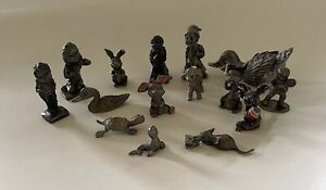 New ListingBig Lot Vintage Pewter Figurines Spoontiques, Schmid, Signed, Animals, People +