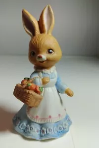 Vintage 1979 Porcelain Easter Bunny Figurine Easter Spring Decor Enesco - Picture 1 of 5