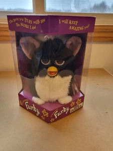 FURBY 1998 1st GENERATION NEW ORIGINAL 70-800 BLACK WHITE TIGER BRAND RARE - Picture 1 of 8