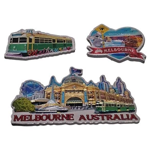 3 Magnet Melbourne Australia Flinders Train Station Green Tram Art Centre Koala - Picture 1 of 5