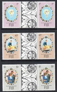 Juego de par de canaletas de boda real FIJI 1981 montado - Imagen 1 de 1