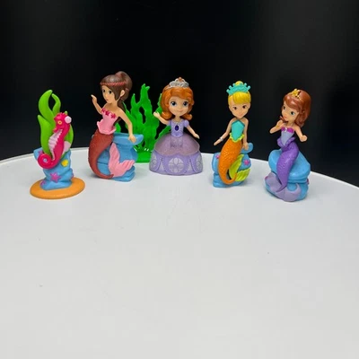 Disney Sofía La Primera Sirena PVC Figuras Decoración de Pasteles Lote de 5 Solo Juega 3” Foto 1 de 4