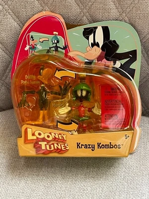 2003 LOONEY TUNS KRAZY KOMBOS DAFFY DUCK & MARVIN THE MARTIAN ACTION FIGURES JM - Image 1 of 3